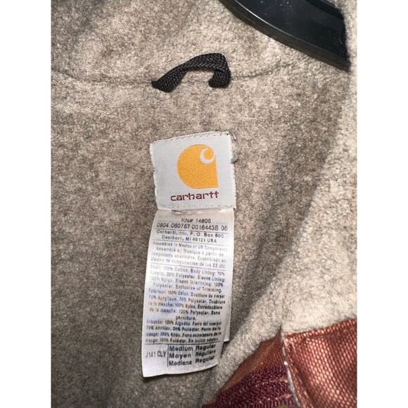 Carhartt men medium canvas, Sherpa, hooded jacket - Picture 4 of 9